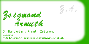 zsigmond armuth business card